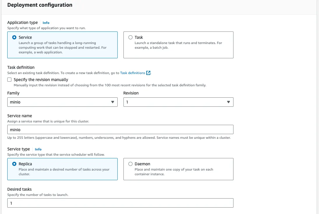 Deploy Minio on Amazon ECS Anywhere