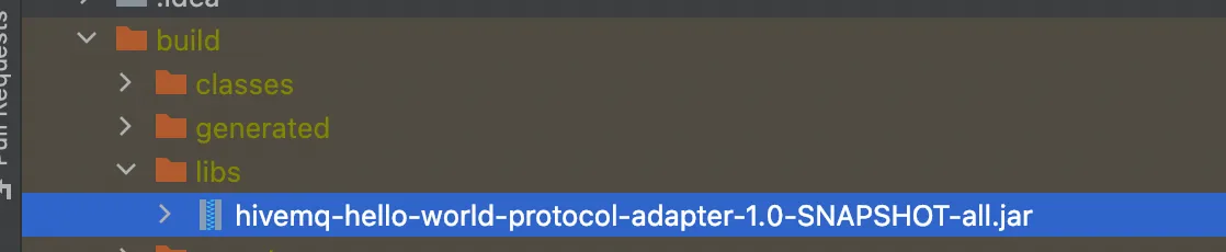 Generating a JAR file – How to Build a File-based Protocol Adapter for HiveMQ Edge