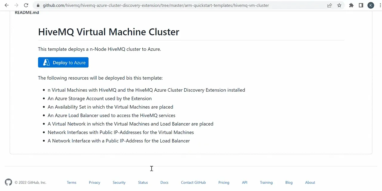 HiveMQ Broker Cluster deployment page