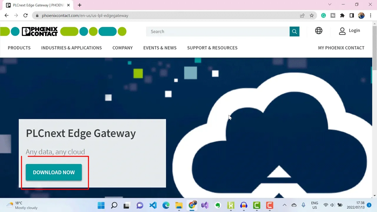Download the PLCnext Edge Gateway installer