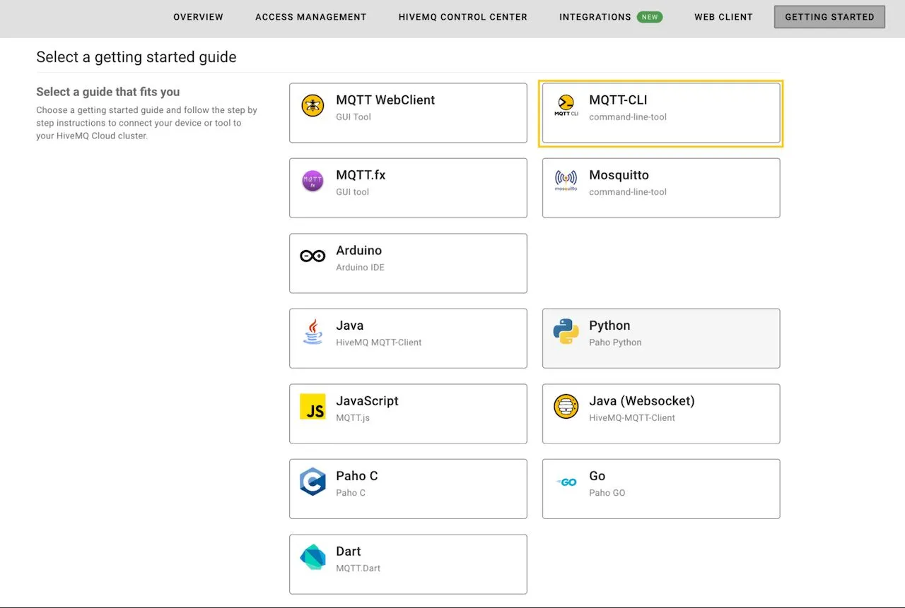 Getting started with MQTT on HiveMQ Cloud