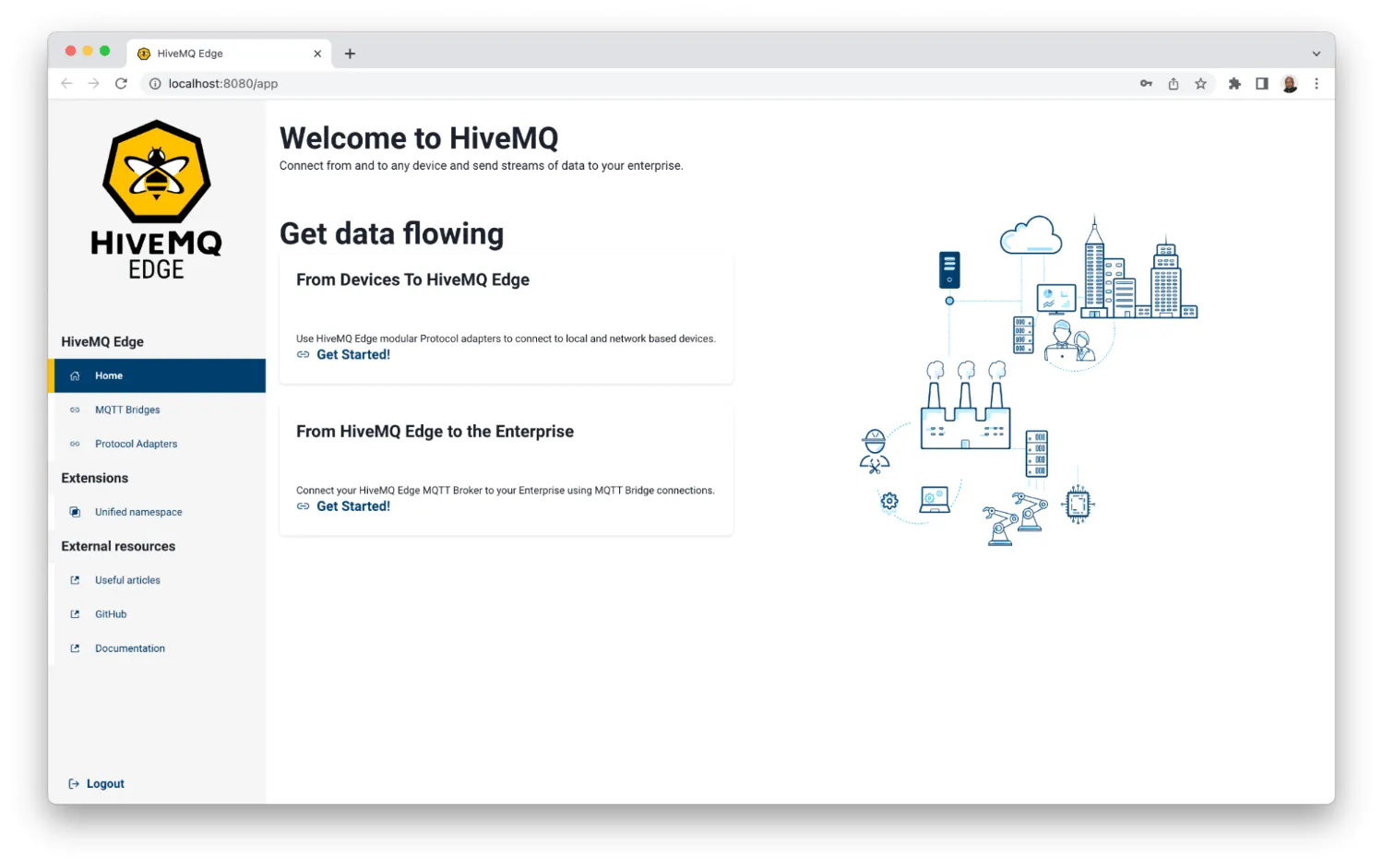 HiveMQ Edge Homepage