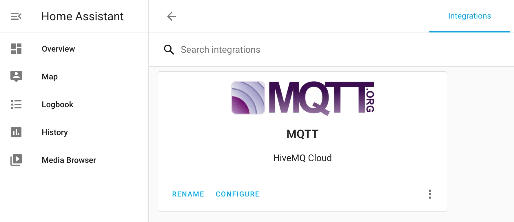 MQTT integration in Home Assistant