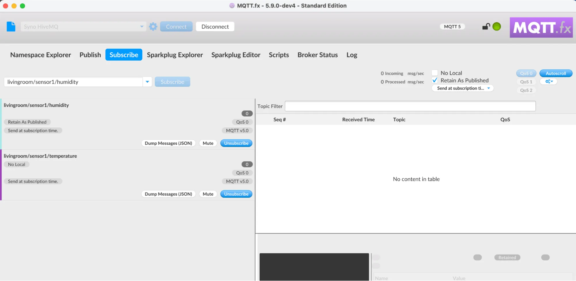 Testing MQTT 5 ‘Retain As Published’