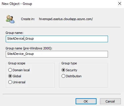 Creating a Group name on Windows