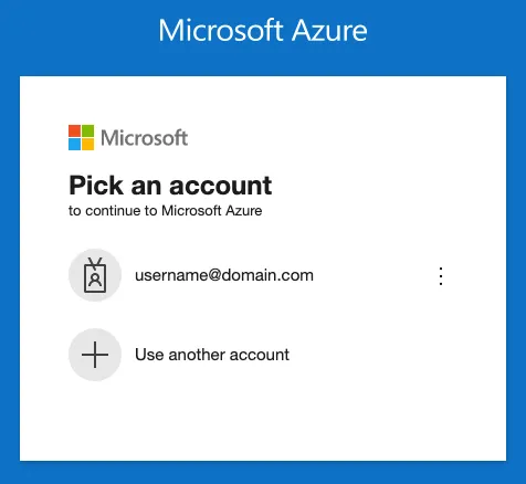 Logging into Microsoft Azure