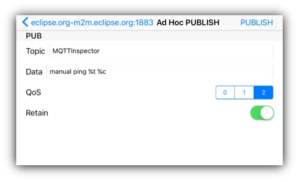 MQTT Inspector Publish