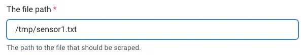 FIle path of the sensor