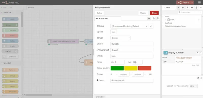 Repeat Step 9 and use a similar setting for Humidity Repeat Step 9 and use a similar setting for Humidity