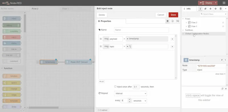 Double-click on the timestamp and set it to repeat at intervals of five seconds Double-click on the timestamp and set it to repeat at intervals of five seconds