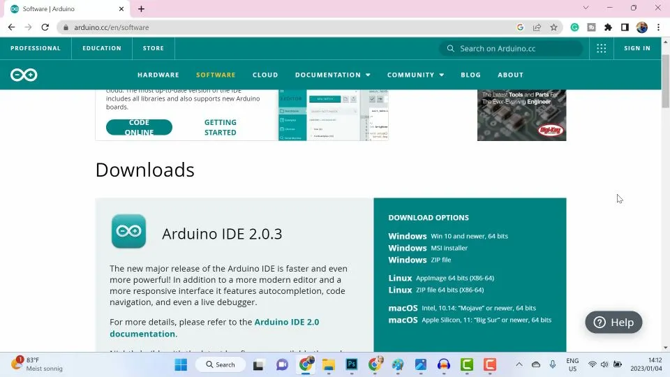 Download Arduino for Windows
